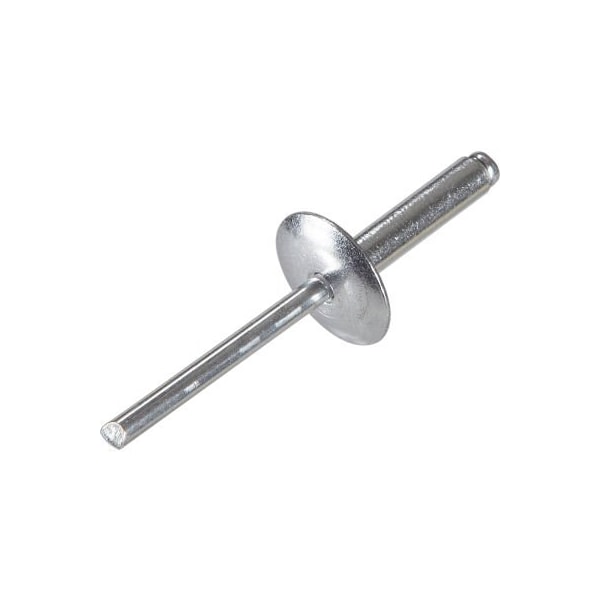 Pop Blind Rivet - 3/16 x 6-6 - Large Flange Head - Up to 3/8in Grip - Aluminum/Aluminum - Pkg of 250